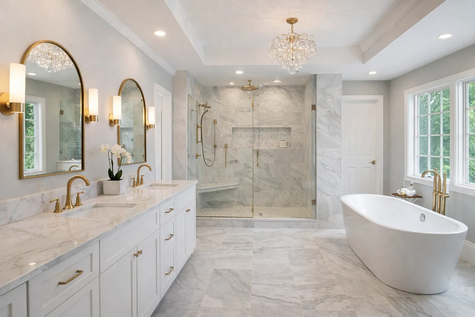 Luxury bathroom remodel in Cherry Hill NJ