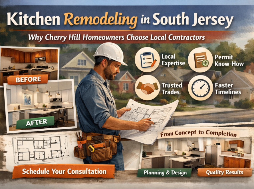 Kitchen remodeling in South Jersey by Cherry Hill local contractor – before and after renovation example